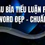 Bìa Bài Tiểu Luận Đẹp