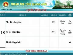 Lịch Trình Đi Công Tác