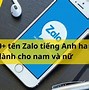 Tên Nhóm Zalo Hay Bằng Tiếng Anh