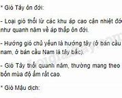 Tính Chất Của Gió Mậu Dịch Là